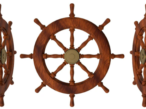 Ship wheel collection 3D Model