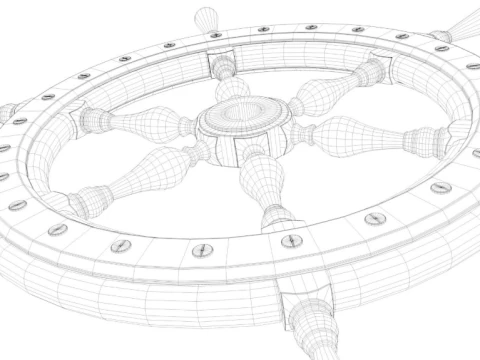 Ship wheel collection 3D Model