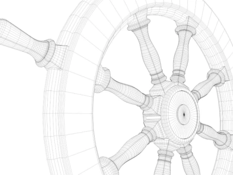 Ship wheel collection 3D Model