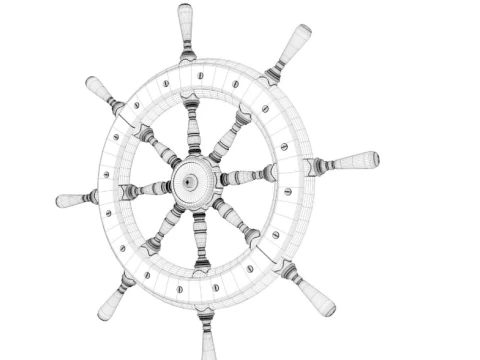 Ship wheel collection 3D Model