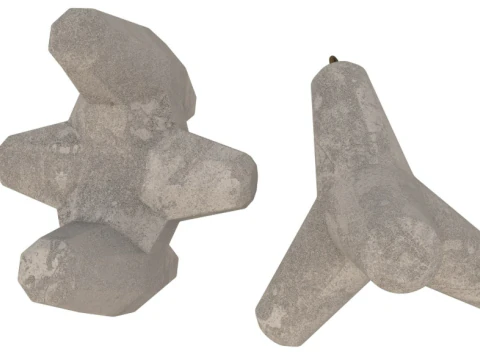 Kolekcja barier drogowych Model 3D