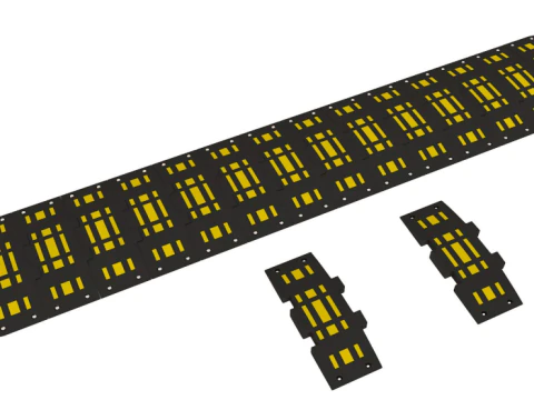 Kolekcja barier drogowych Model 3D