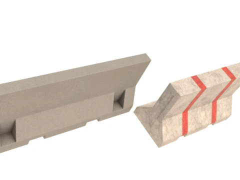 Kolekcja barier drogowych Model 3D