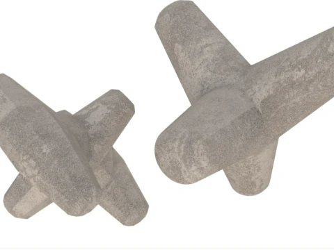 Kolekcja barier drogowych Model 3D