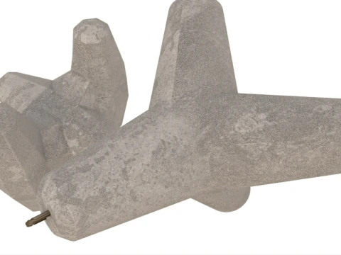 Kolekcja barier drogowych Model 3D