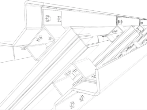 Kolekcja barier drogowych Model 3D