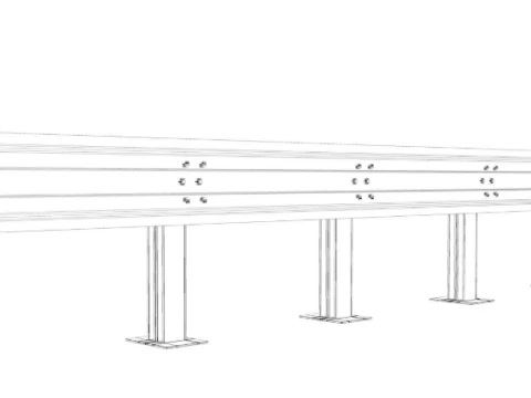 Kolekcja barier drogowych Model 3D