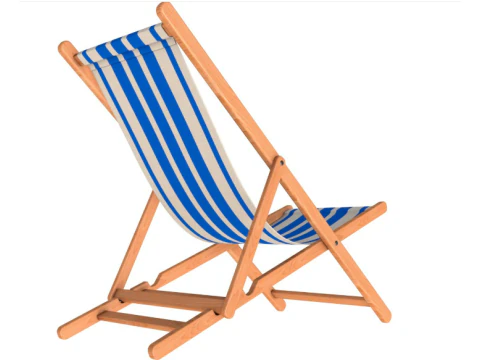 Beach chair Set 3D Model