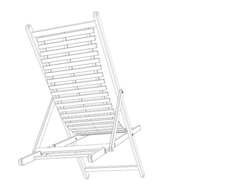 Beach chair Set 3D Model
