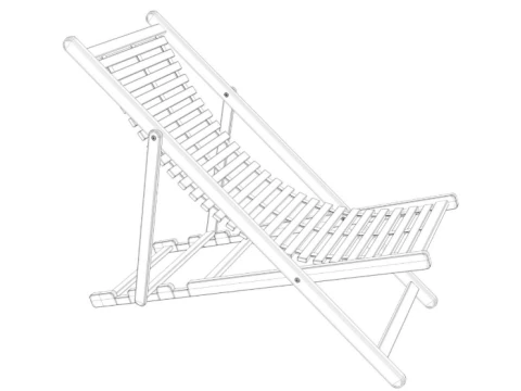 Beach chair Set 3D Model