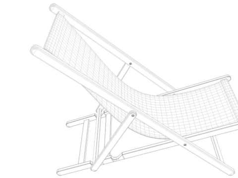 Beach chair Set 3D Model