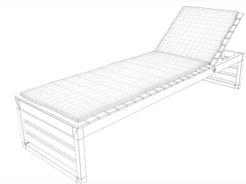 Beach chair Set 3D Model