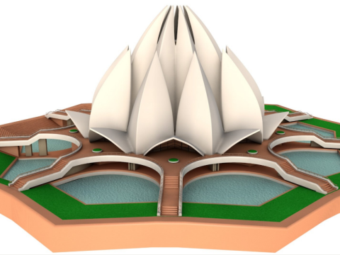 Lotus Temple 3D 模型