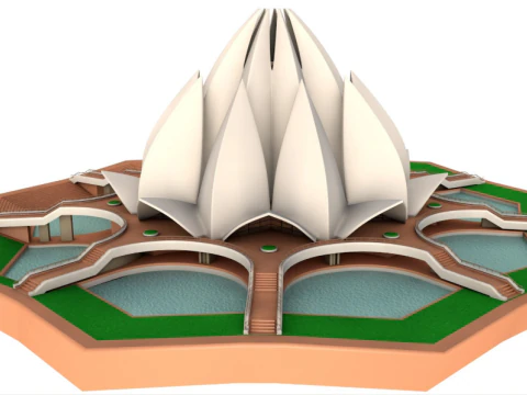 Lotus Temple 3D Model
