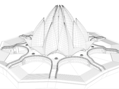 Lotus Temple 3D Model