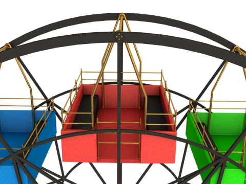 Ferris Wheel Colorful 3D Model