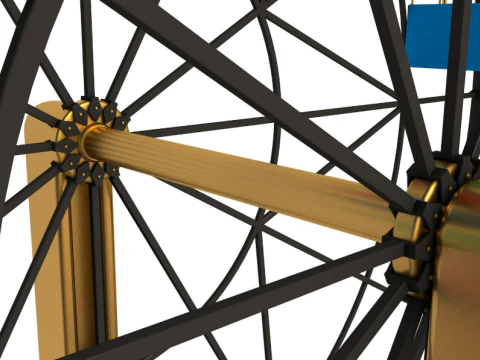 Ferris Wheel Colorful 3D Model