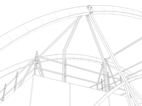 Ferris Wheel Colorful 3D Model