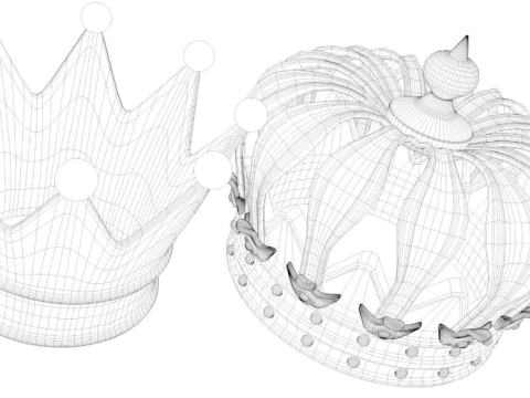 Gold Crown 3D Model
