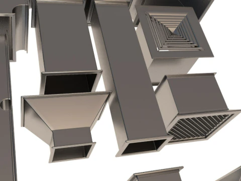Elementy wentylacji sufitowej Model 3D