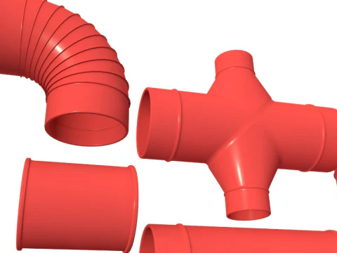 Elementy wentylacji sufitowej Model 3D