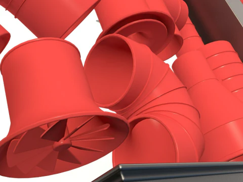 Elementy wentylacji sufitowej Model 3D