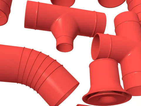 Elementy wentylacji sufitowej Model 3D