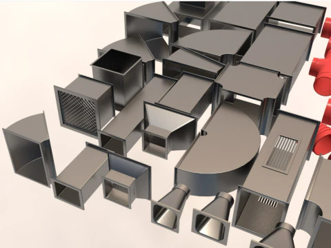 Elementy wentylacji sufitowej Model 3D