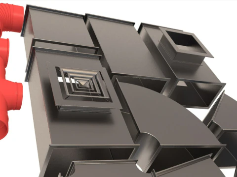 Elementy wentylacji sufitowej Model 3D