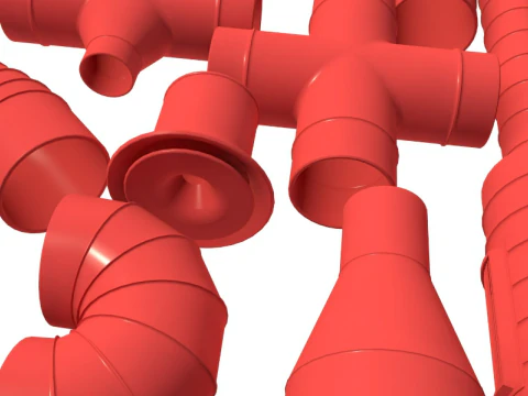 Elementy wentylacji sufitowej Model 3D