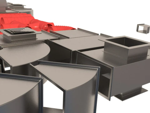 Elementy wentylacji sufitowej Model 3D