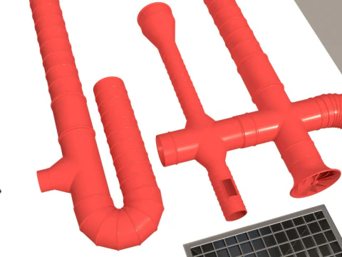 Elementy wentylacji sufitowej Model 3D