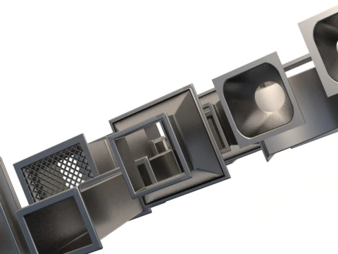 Elementy wentylacji sufitowej Model 3D