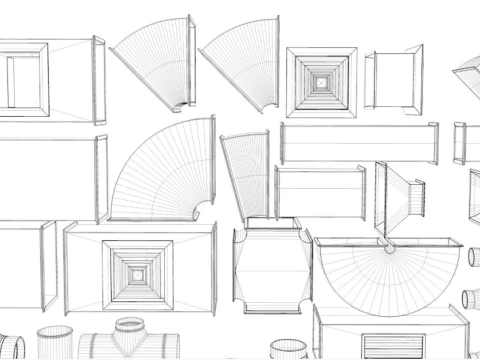 Elementy wentylacji sufitowej Model 3D