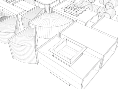 Elementy wentylacji sufitowej Model 3D