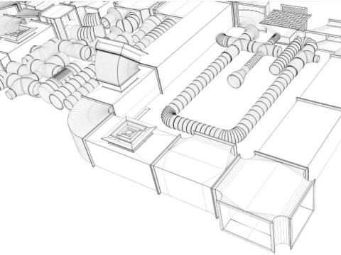 Elementy wentylacji sufitowej Model 3D