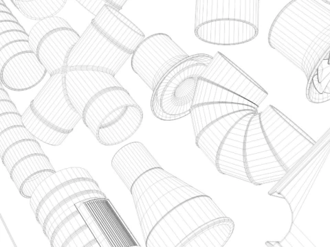 Elementy wentylacji sufitowej Model 3D