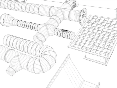 Elementy wentylacji sufitowej Model 3D