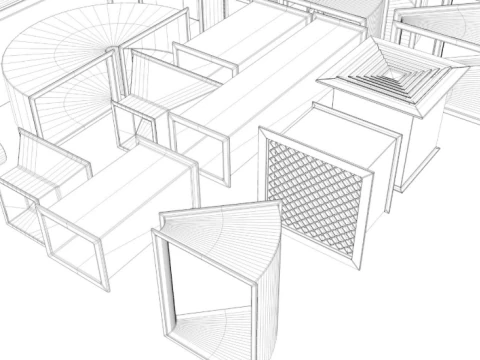 Elementy wentylacji sufitowej Model 3D