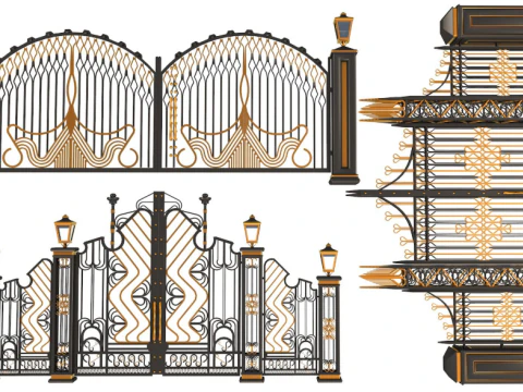 Classic Iron Gate collection 3D Model