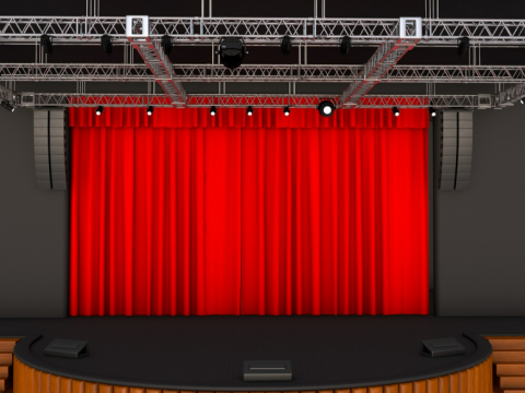 Full Theater Stage 3D Model