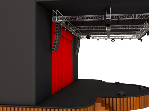 Full Theater Stage 3D Model