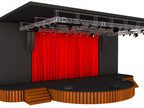 Full Theater Stage 3D Model
