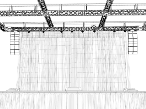 Full Theater Stage 3D Model