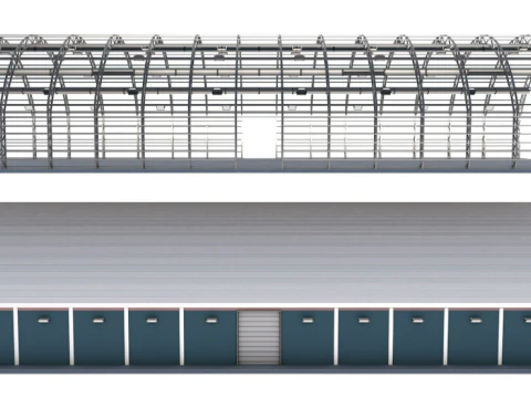Aircraft Maintenance Hangar 3D Model