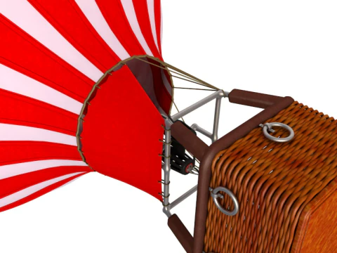 Colorful Hot Air Balloon 3D Model