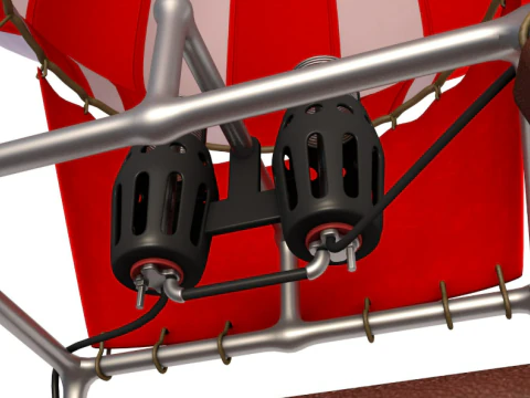 Colorful Hot Air Balloon 3D Model