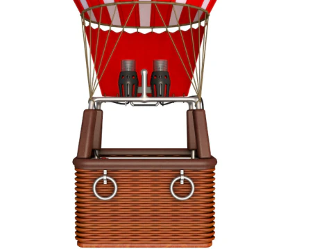 Colorful Hot Air Balloon 3D Model
