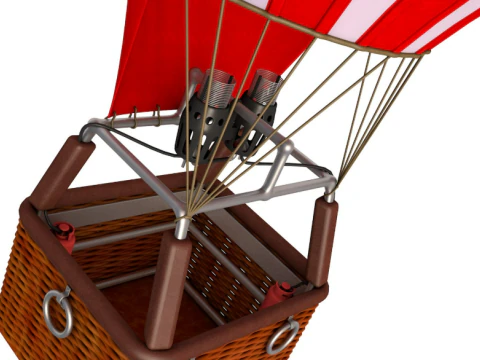 Colorful Hot Air Balloon 3D Model