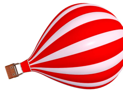 Colorful Hot Air Balloon 3D Model